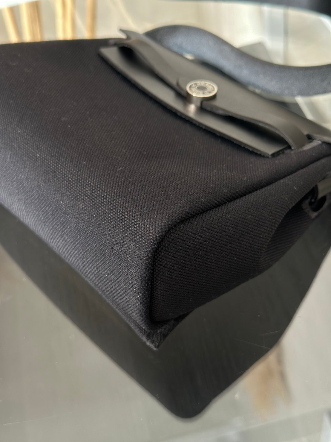 HERMES Herbag Zip 20 - 黑琺瑯銀釦 K