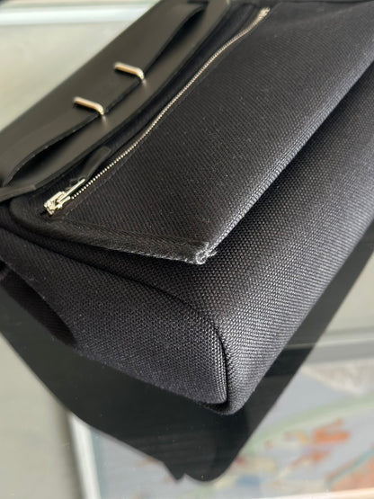 HERMES Herbag Zip 20 - 黑琺瑯銀釦 K