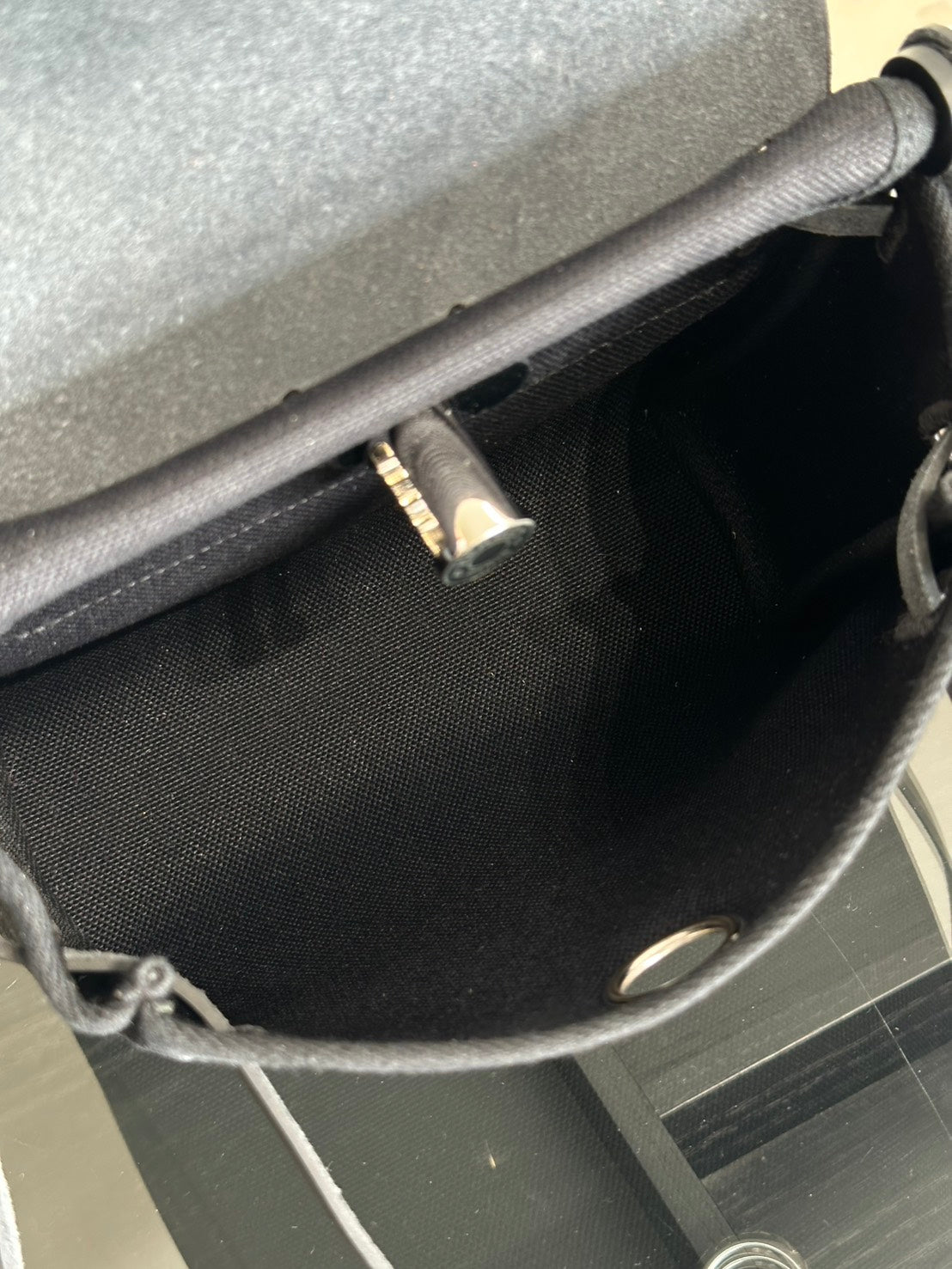 HERMES Herbag Zip 20 - 黑琺瑯銀釦 K