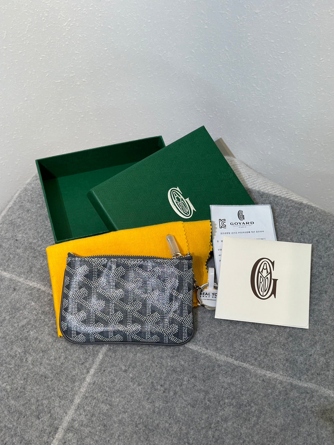 GOYARD Senat nano vert 鑰匙扣零錢包 - 灰