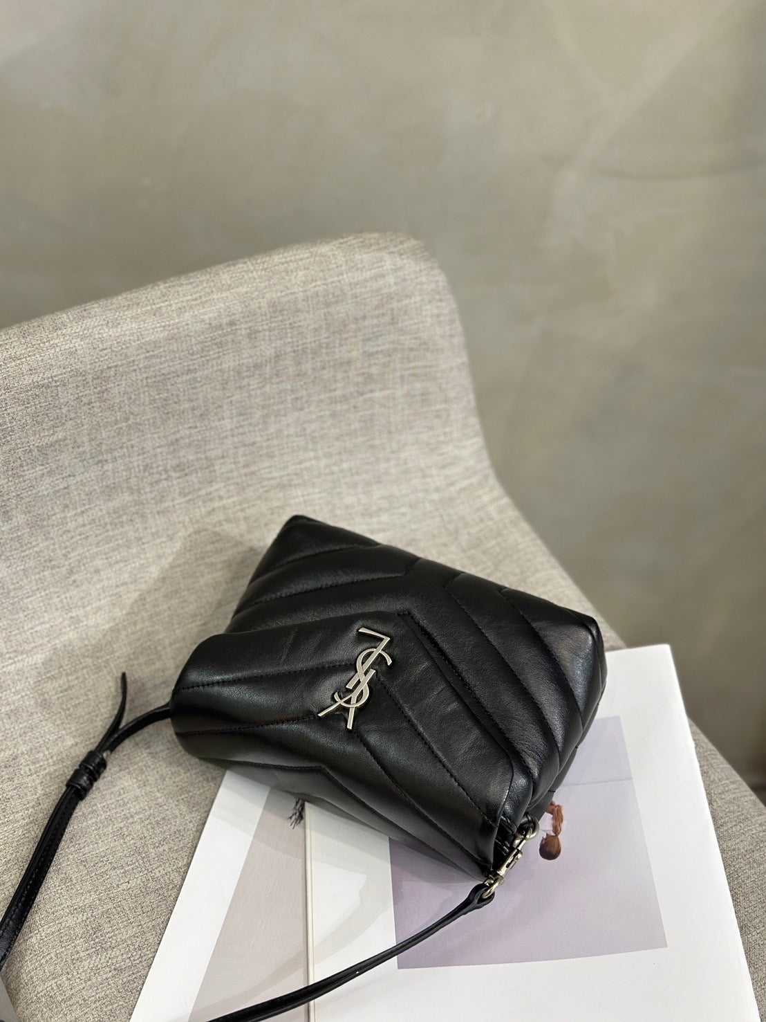 YSL Loulou toy bag - 黑銀