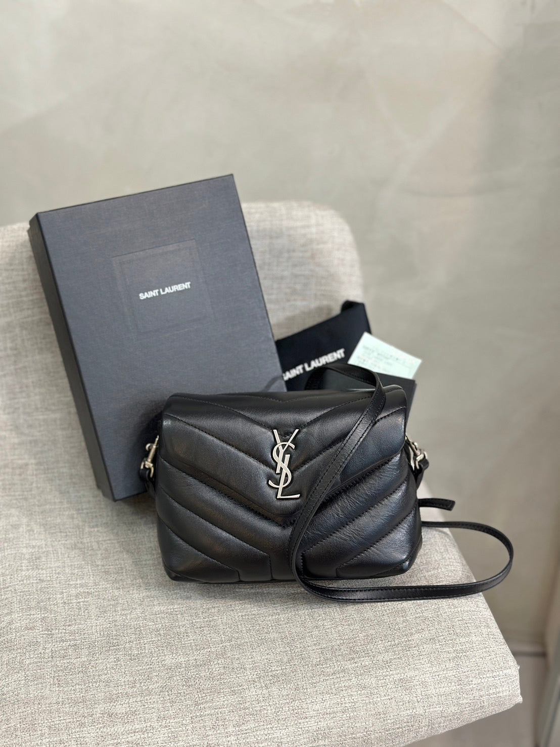 YSL Loulou toy bag - 黑銀