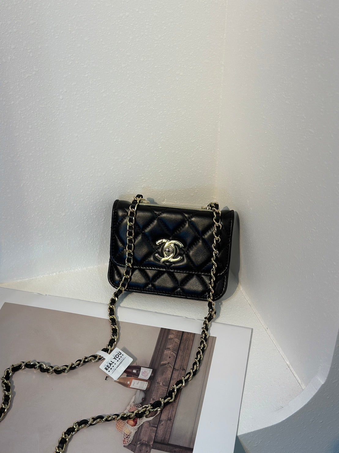 CHANEL Trendy cc mini小方塊 - 黑金31開