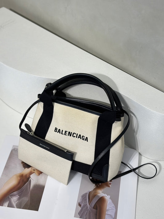 Balenciaga Navy cabas帆布托特