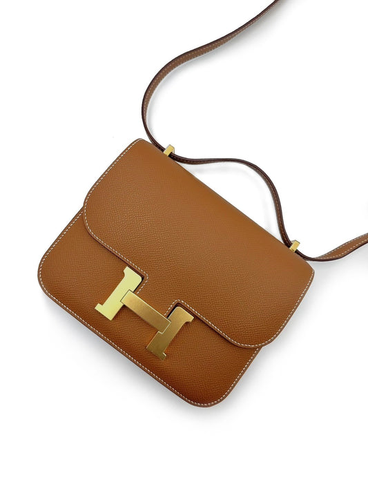 HERMES Mini constance 19 - 金棕金 B