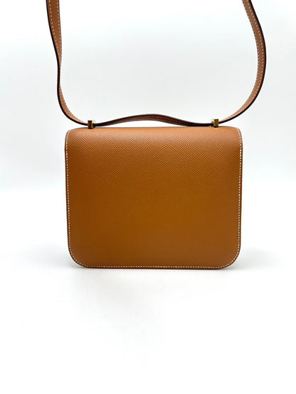 HERMES Mini constance 19 - 金棕金 B