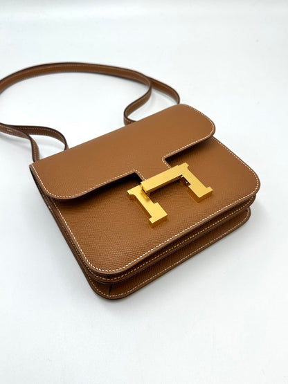 HERMES Mini constance 19 - 金棕金 B