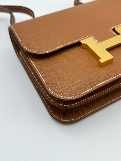 HERMES Mini constance 19 - 金棕金 B