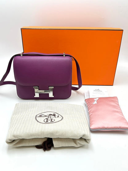 HERMES Mini constance 19 - 海葵紫 🅁