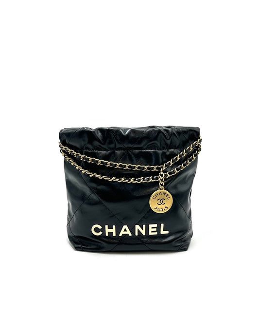 CHANEL 22 Mini bag - 黑底白字