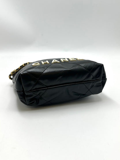 CHANEL 22 Mini bag - 黑底白字