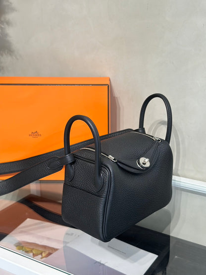 HERMES Mini Lindy ll - Noir 89 黑銀 W