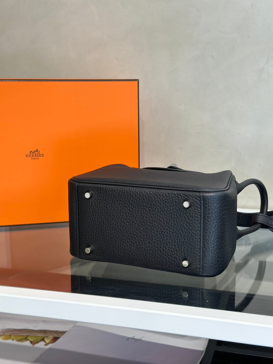 HERMES Mini Lindy ll - Noir 89 黑銀 W
