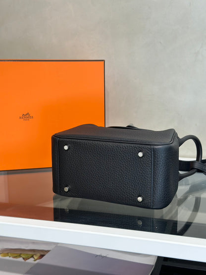 HERMES Mini Lindy ll - Noir 89 黑銀 W