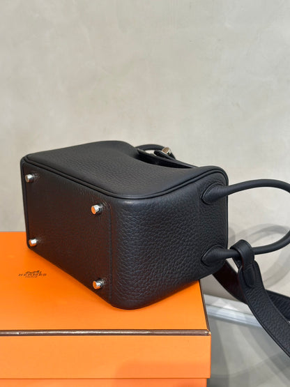 HERMES Mini Lindy ll - Noir 89 黑銀 W