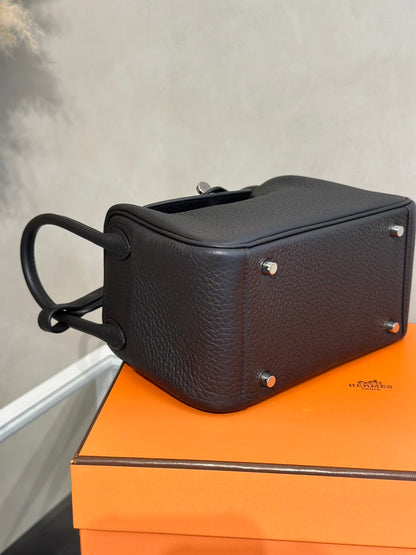 HERMES Mini Lindy ll - Noir 89 黑銀 W
