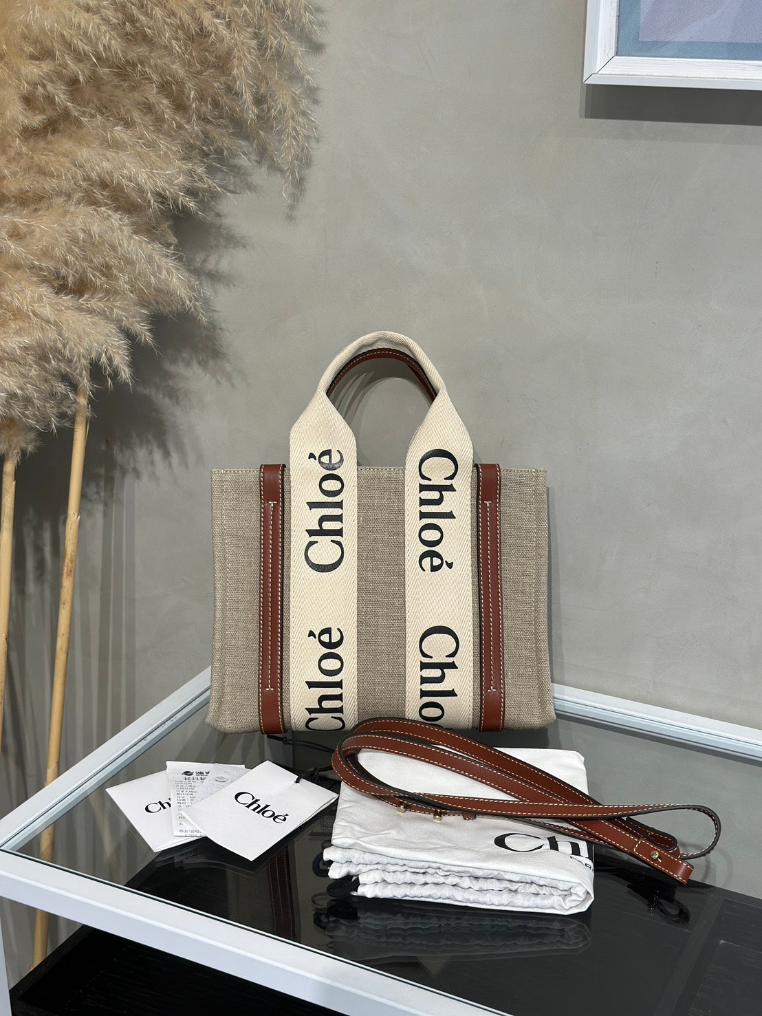 Chloe Woody Tote - 小號棕