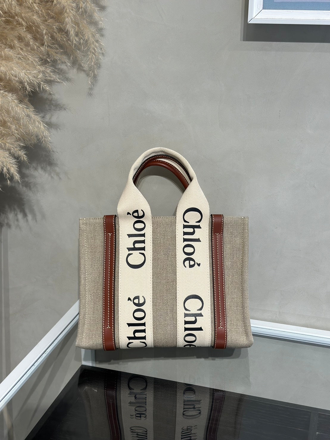 Chloe Woody Tote - 小號棕