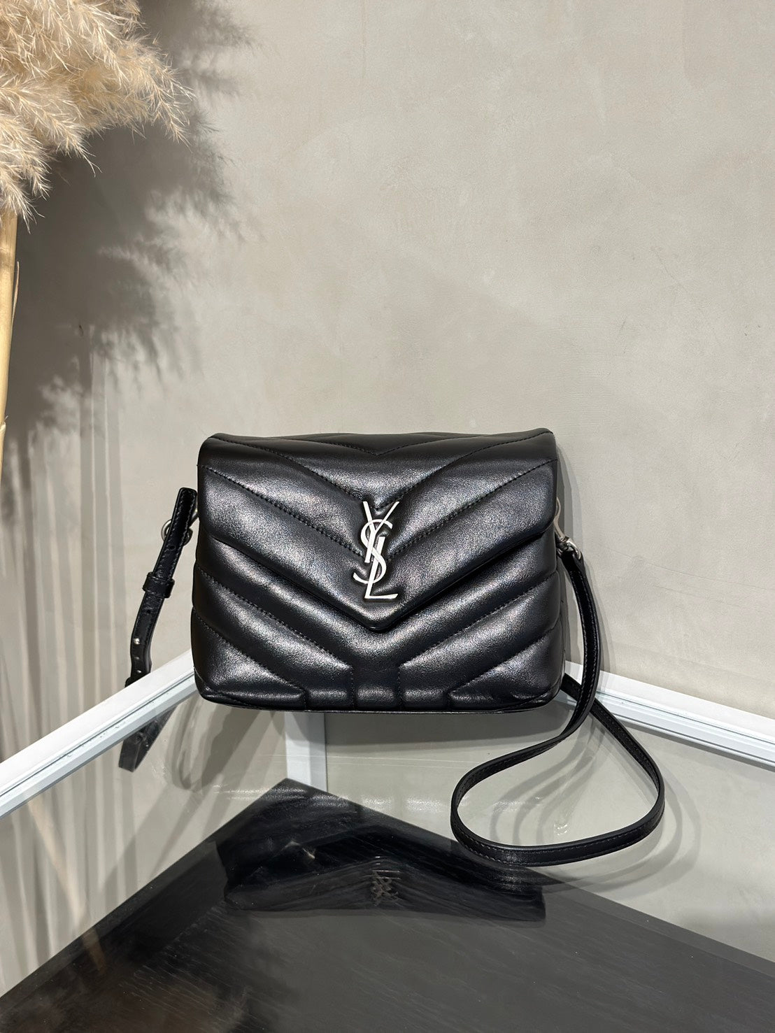 YSL Loulou Toy方胖子 - 迷你黑銀