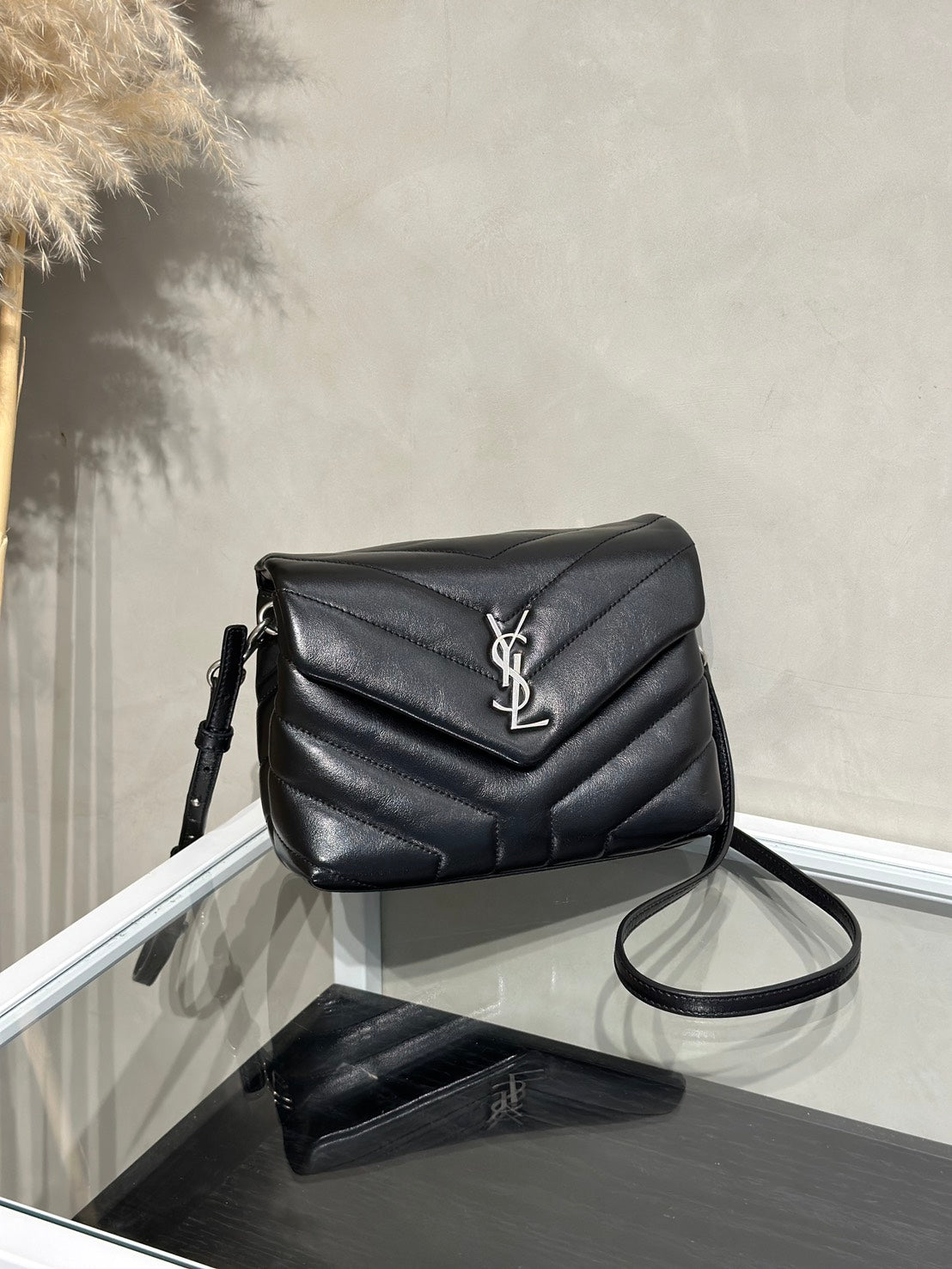 YSL Loulou Toy方胖子 - 迷你黑銀