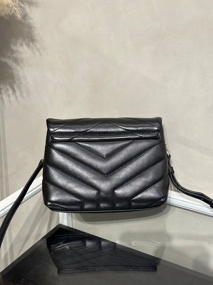 YSL Loulou Toy方胖子 - 迷你黑銀