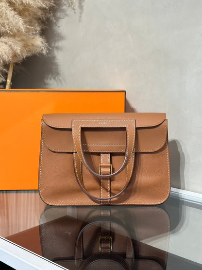 HERMES Halzan 25 - Gold 37 金棕金 Y