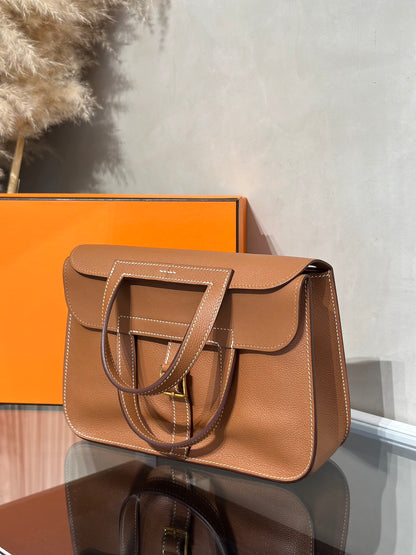 HERMES Halzan 25 - Gold 37 金棕金 Y
