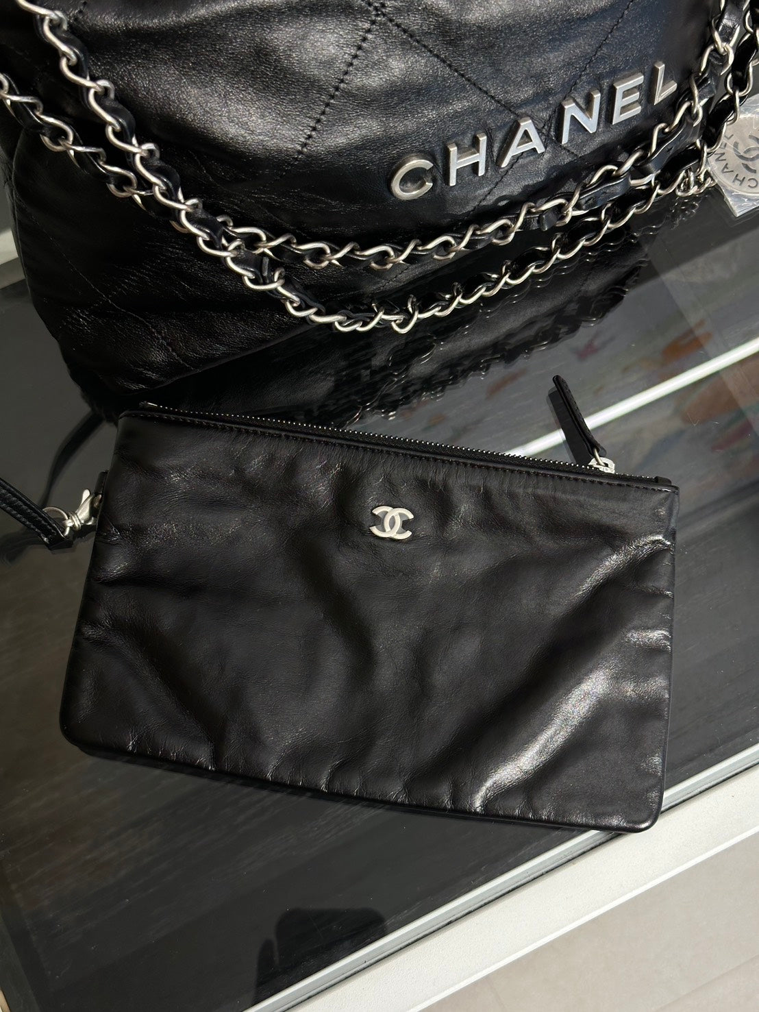 CHANEL 22 Bag - 小號黑銀