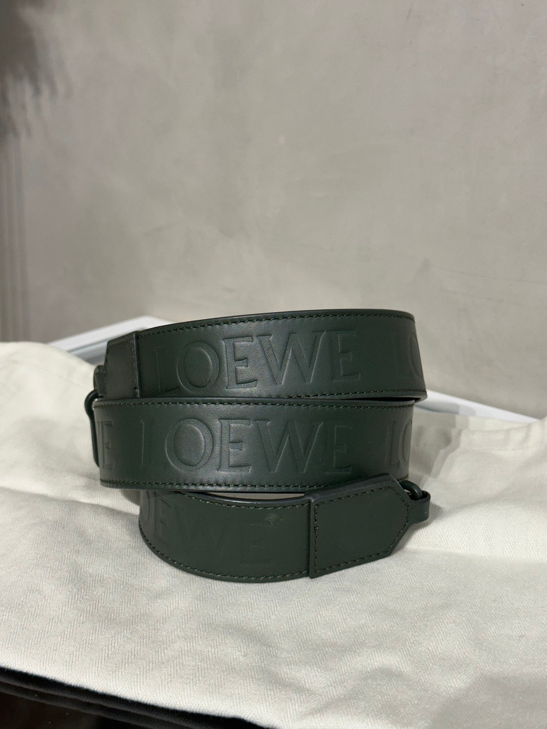 LOEWE Puzzle小牛皮手袋 - 小號綠