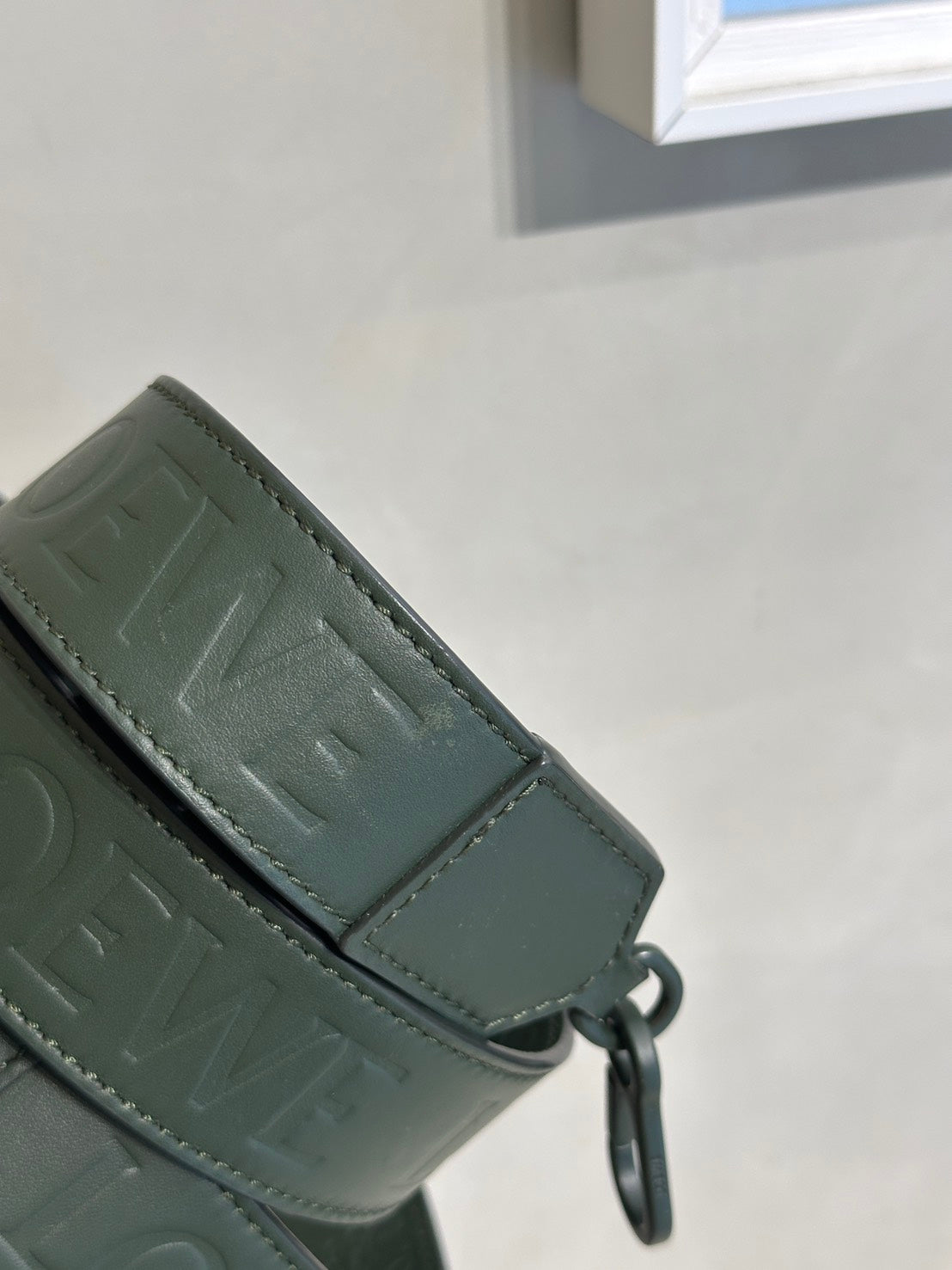 LOEWE Puzzle小牛皮手袋 - 小號綠