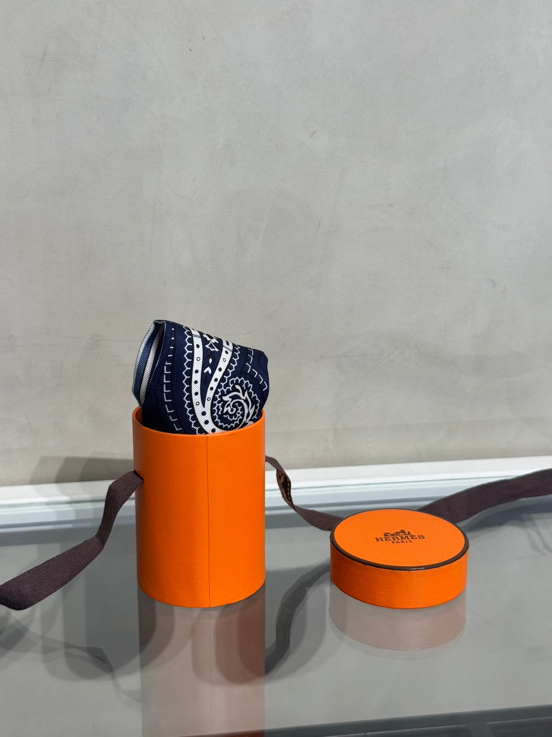 HERMES Cheval de Coeur Bandana愛心駿馬Twilly - 藍