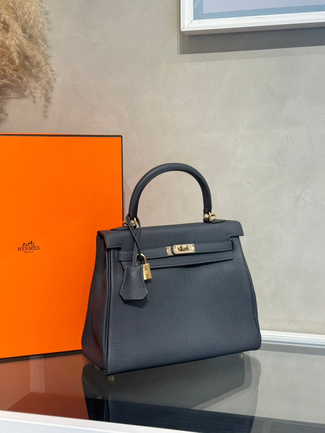 HERMES Kelly 25 - Gris Misty H0 霧霾灰香檳金 W
