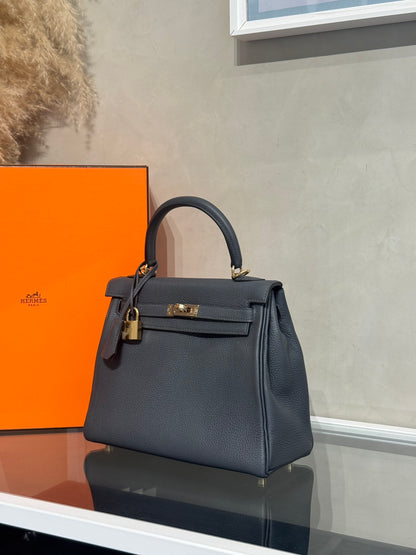 HERMES Kelly 25 - Gris Misty H0 霧霾灰香檳金 W