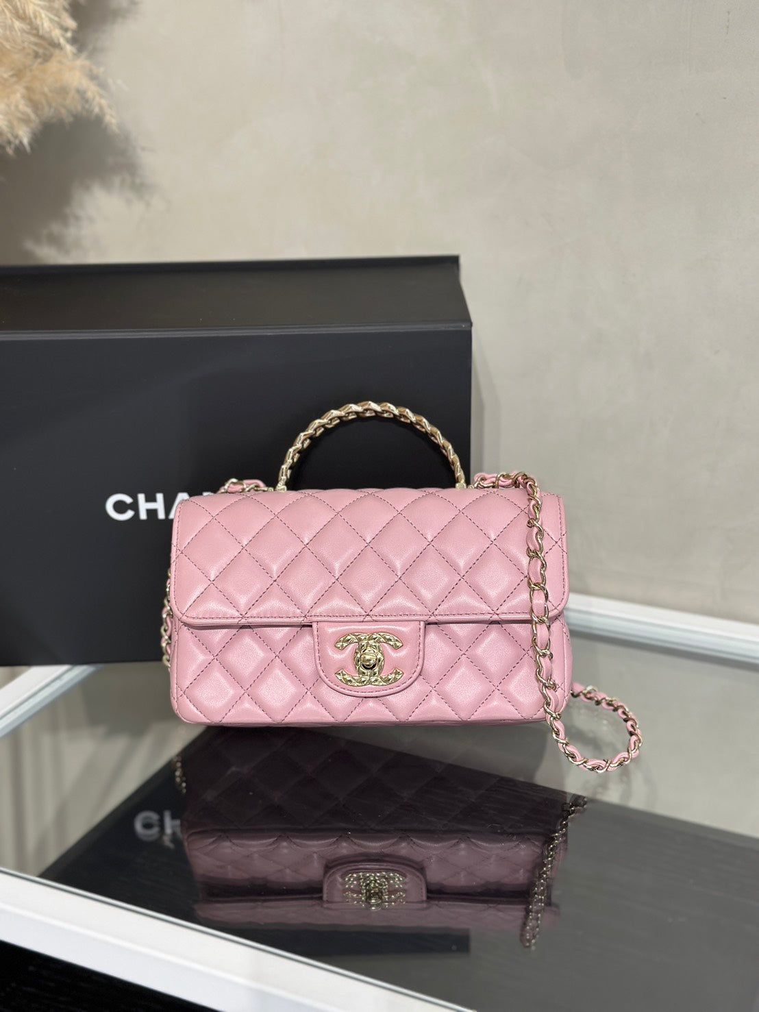 CHANEL 24A Handle Mini CF20 - 粉金