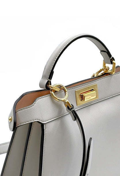 FENDI Peekaboo petite 手提包 - 小號淺灰