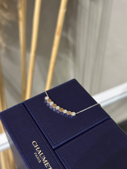 CHAUMET Bee de Chaumet 18K白金鑽石項鍊