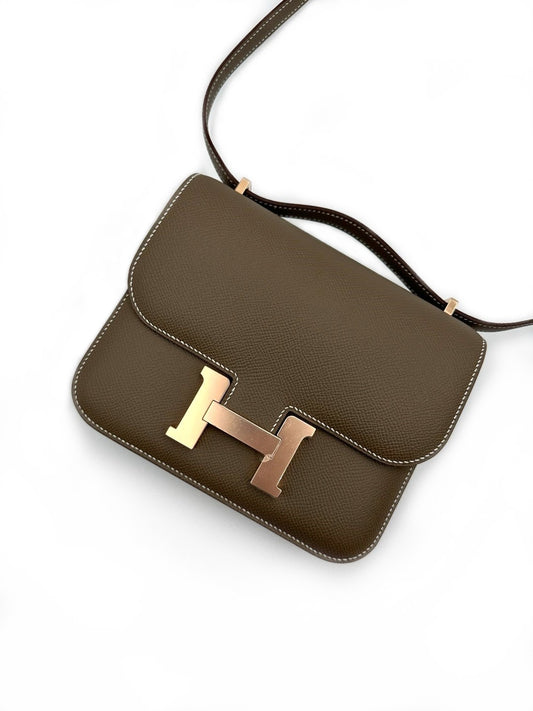 HERMES Mini Constance 19 - 灰玫瑰金