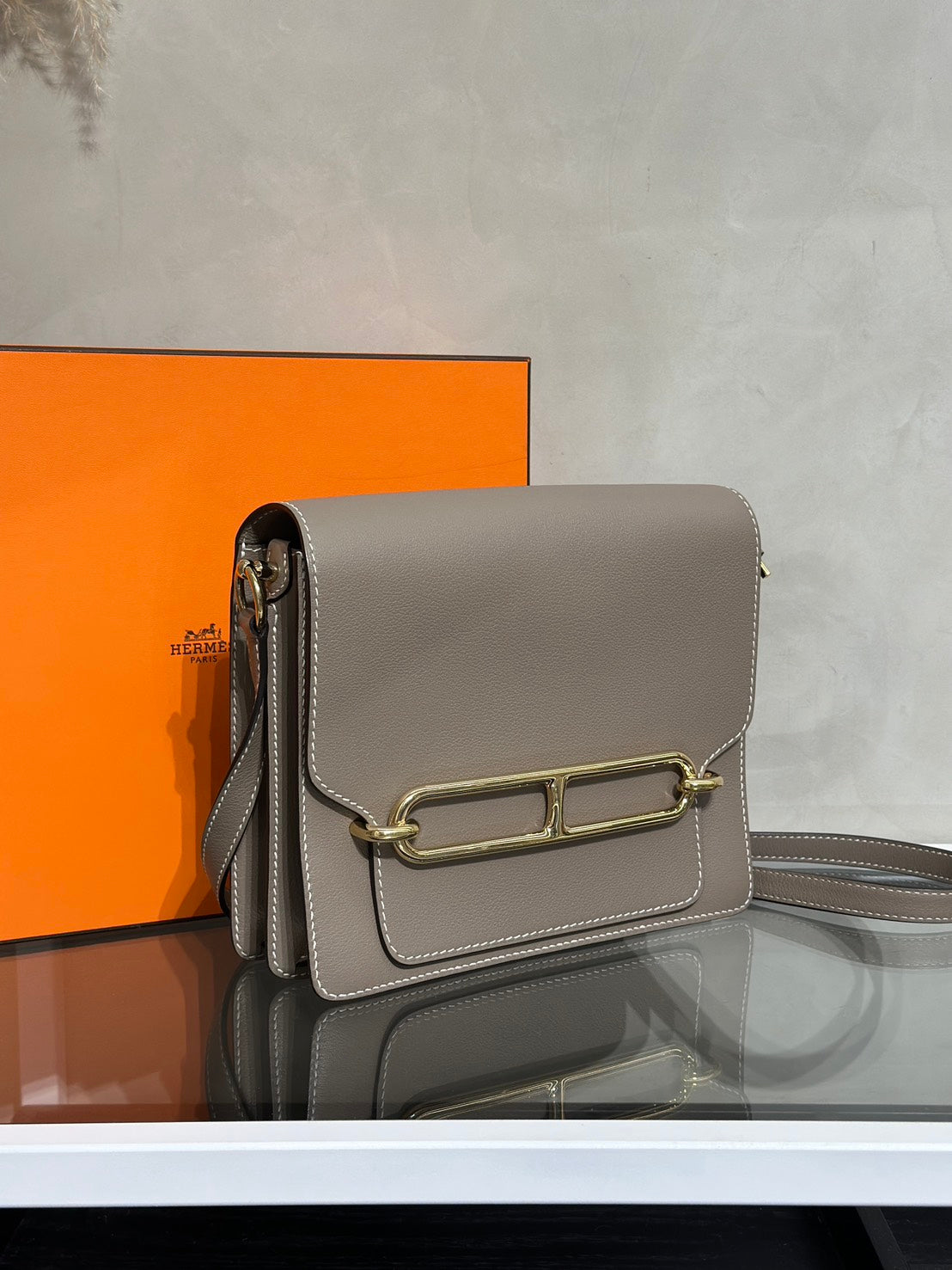 HERMES Roulis 23 - Etoupe 18 大象灰金 C