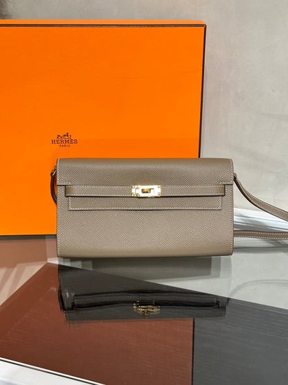HERMES Kelly To Go - Etoupe 18 大象灰金 U