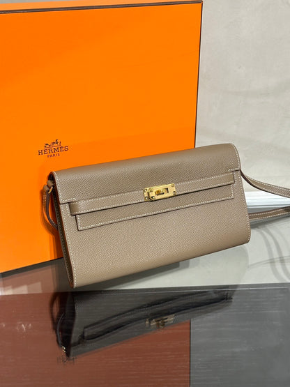 HERMES Kelly To Go - Etoupe 18 大象灰金 U