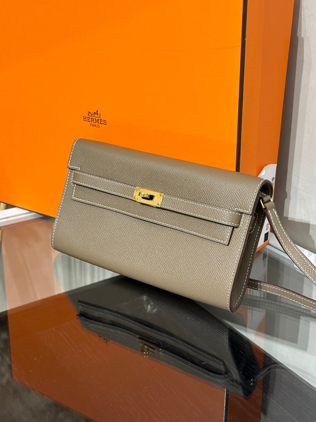 HERMES Kelly To Go - Etoupe 18 大象灰金 U