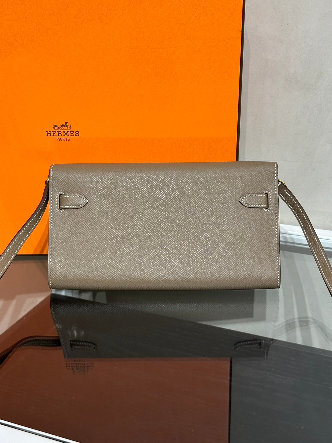 HERMES Kelly To Go - Etoupe 18 大象灰金 U