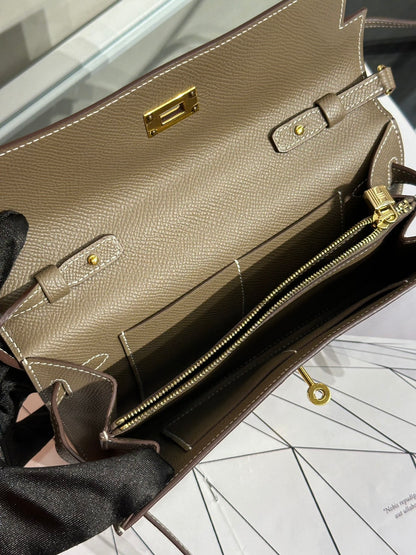 HERMES Kelly To Go - Etoupe 18 大象灰金 U