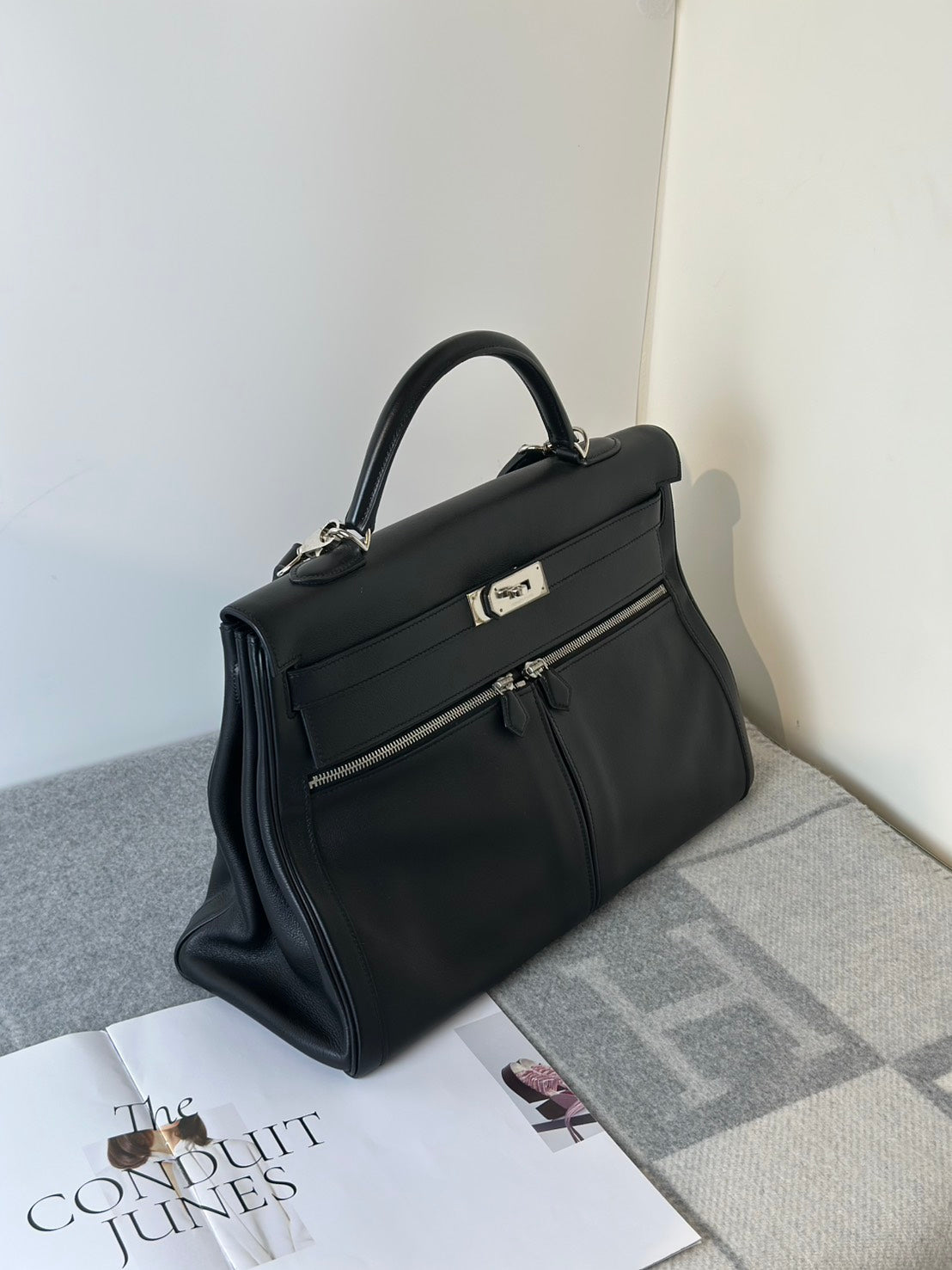 HERMES Kelly lakis 40 - 黑銀 🄿