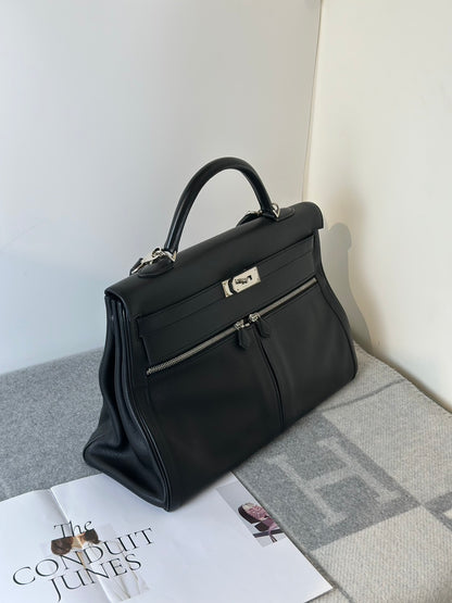 HERMES Kelly lakis 40 - 黑銀 🄿