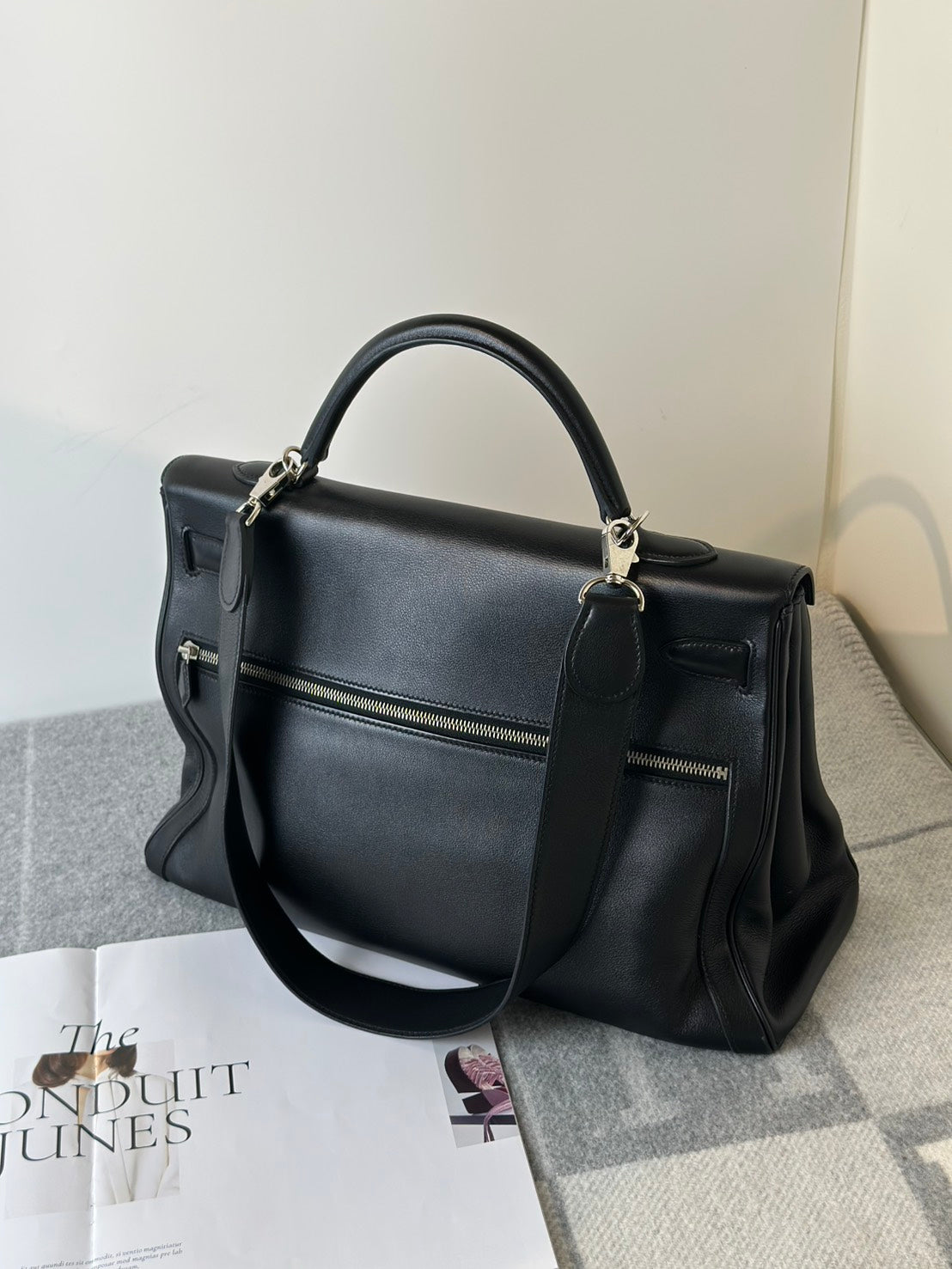 HERMES Kelly lakis 40 - 黑銀 🄿