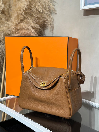HERMES Lindy 26 - Gold 37 金棕金 Z