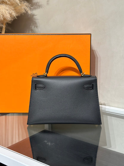 HERMES Mini Kelly ll - Noir 89 黑金 B
