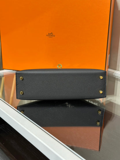 HERMES Mini Kelly ll - Noir 89 黑金 B