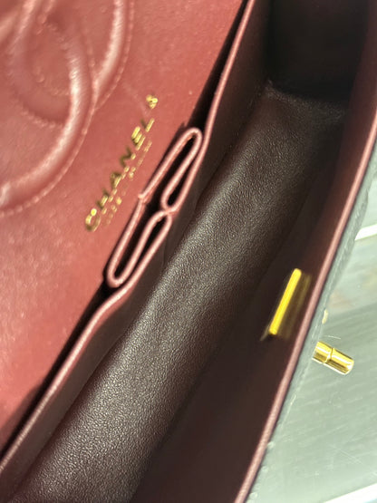 CHANEL 經典口蓋包 CF23 - 粒面牛皮黑金